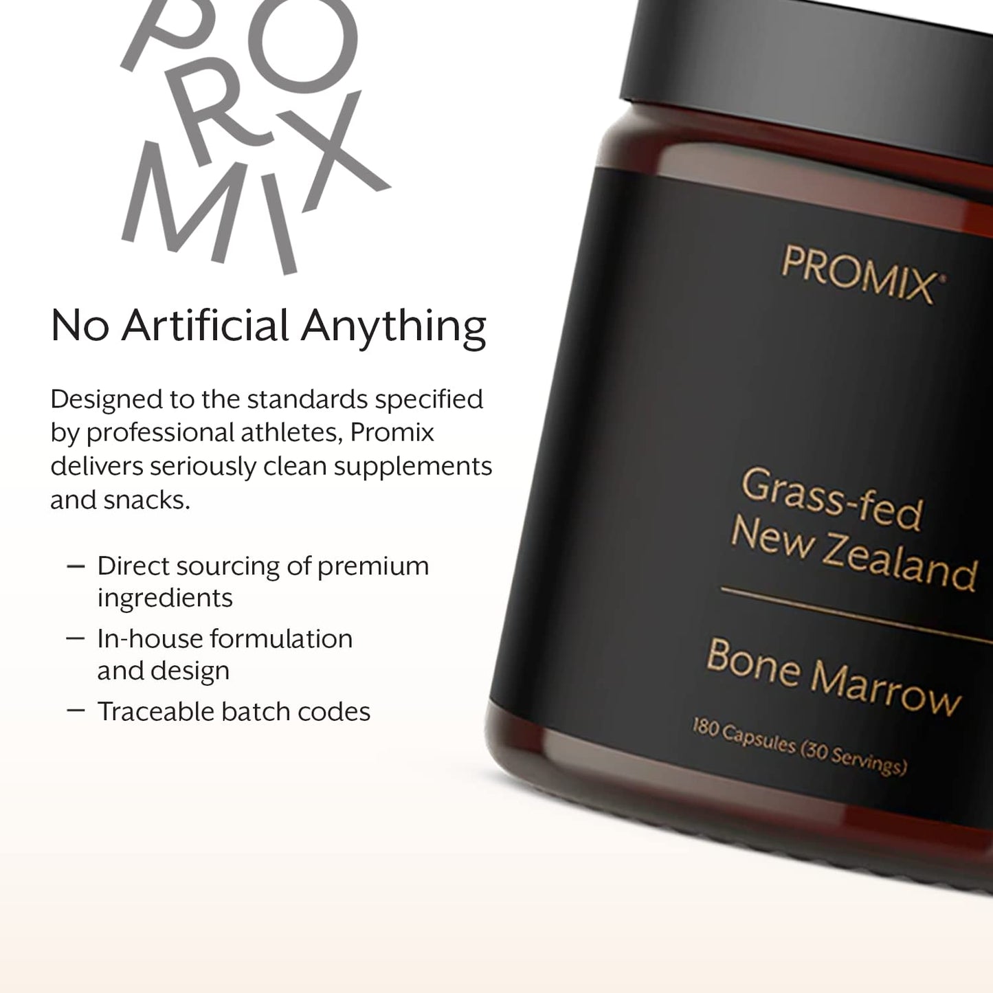 Promix Nutrition Grass-Fed Beef Bone Marrow Supplement Capsule 180 Capsules