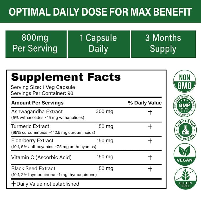 NooHerbal Nature Ashwagandha 800mg Capsule, 90 Capsules