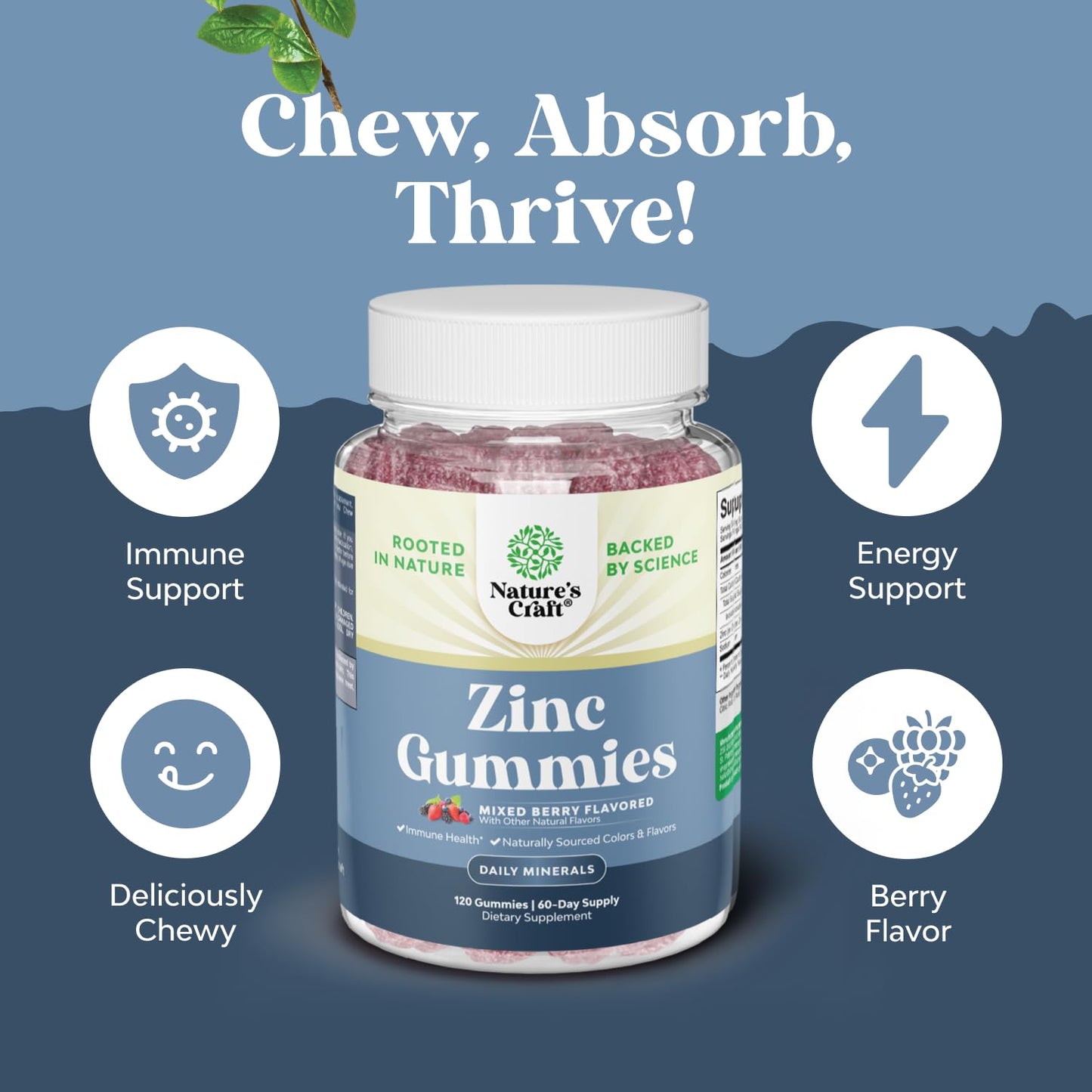 Natures Craft Zinc Gummies 120 Gummies