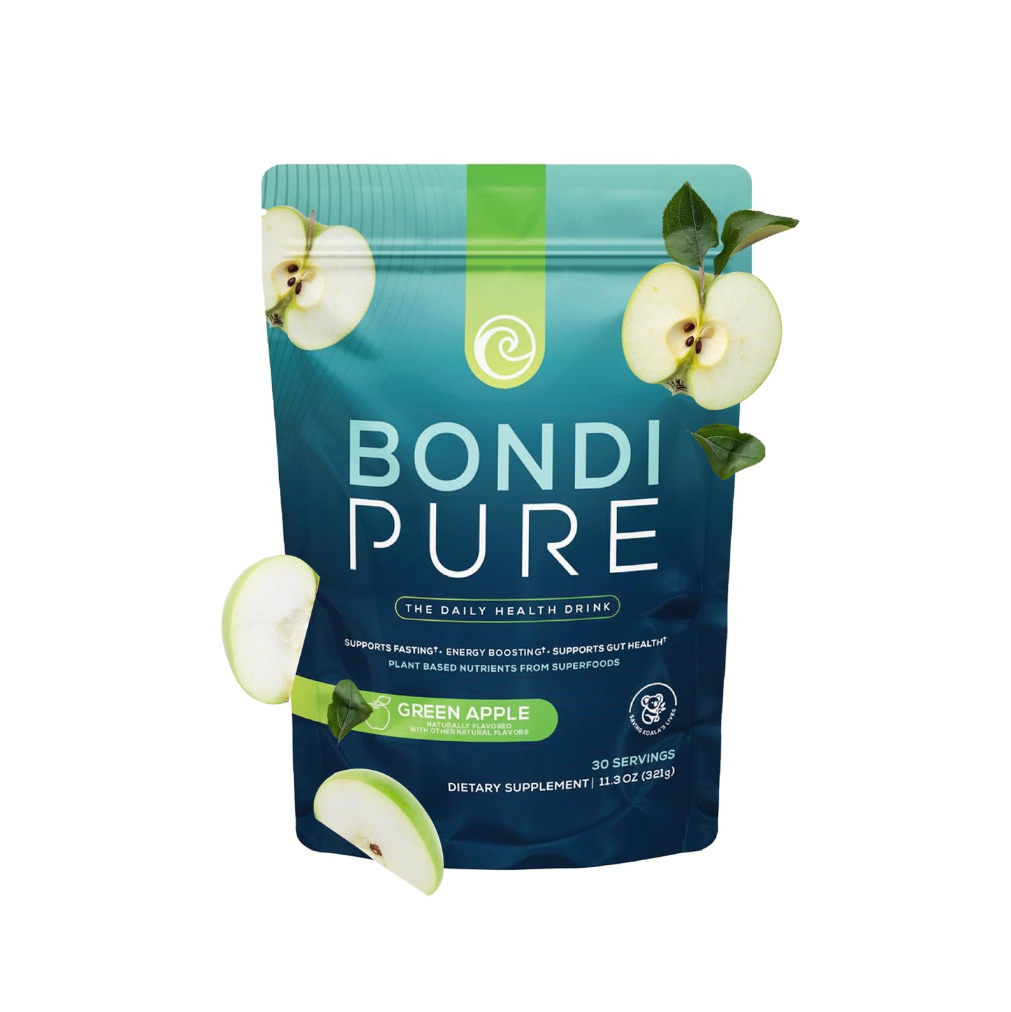 Bondi Pure Daily Health & Detox Drink Powder Green Apple 11.3