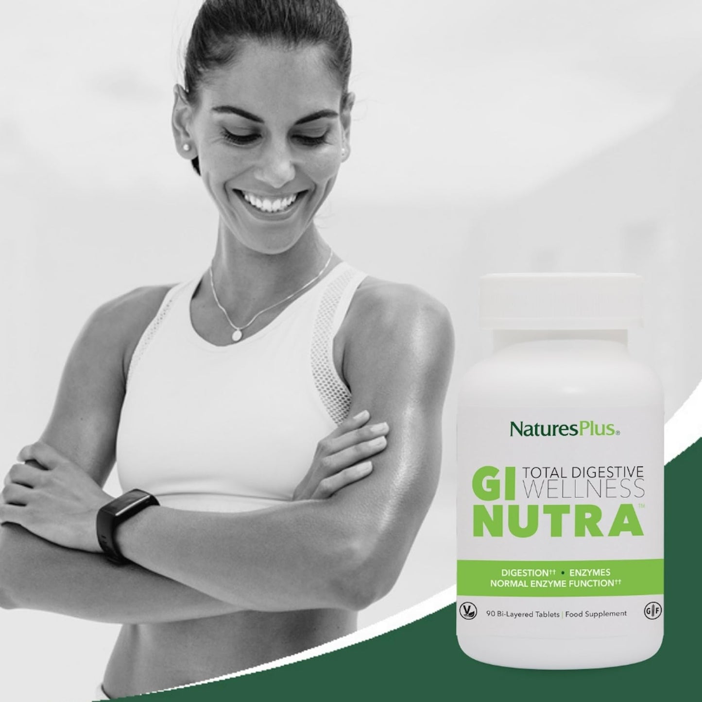 NaturesPlus GI Natural Total Digestive Wellness 90 Tablets