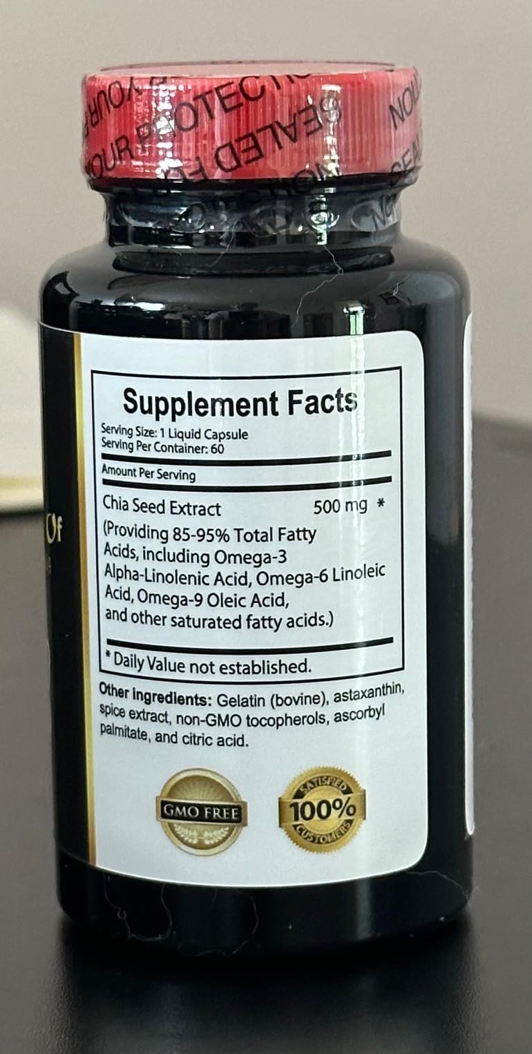 OLANTA TRADE SOLUTION Chia Seed Supplement Capsule, 60 Capsules