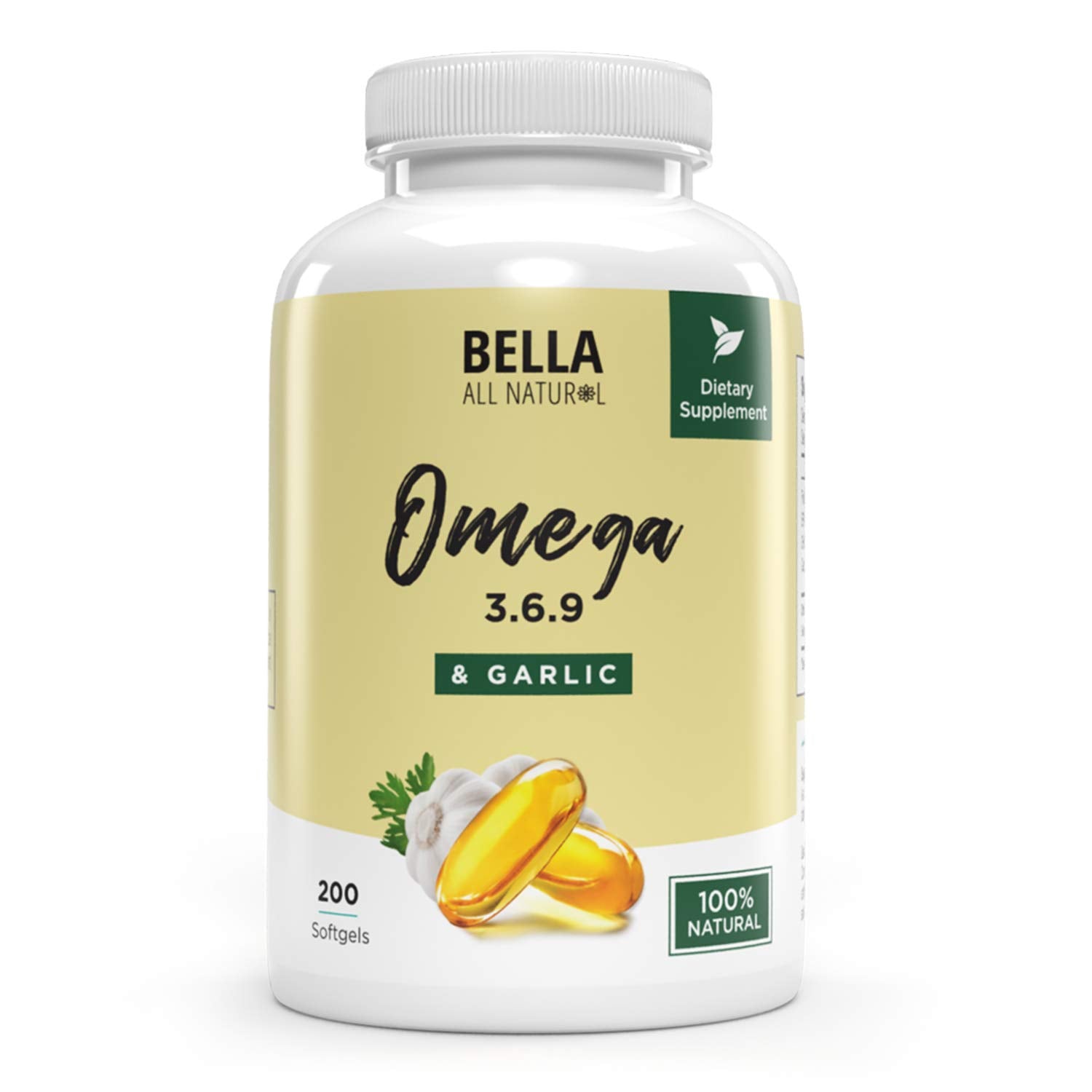 Bella All Natural Omega 3 6 9 with Garlic Oil Softgel 200