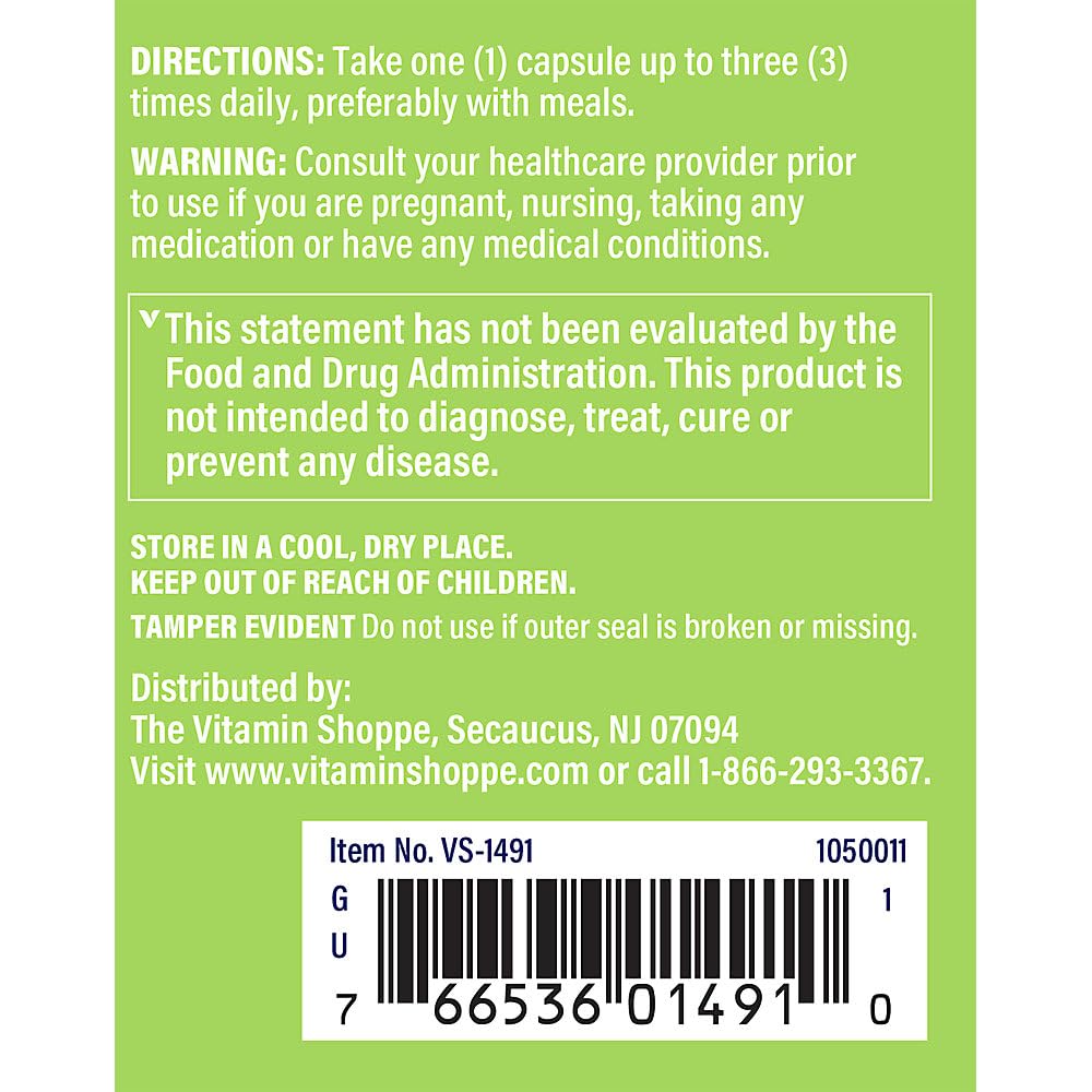 The Vitamin Shoppe Stinging Nettles 480 Capsules, 100 Count