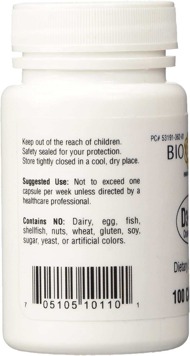 Bio-Tech Pharmacal Vitamin D3 50,000 IU Capsules, 200 Count
