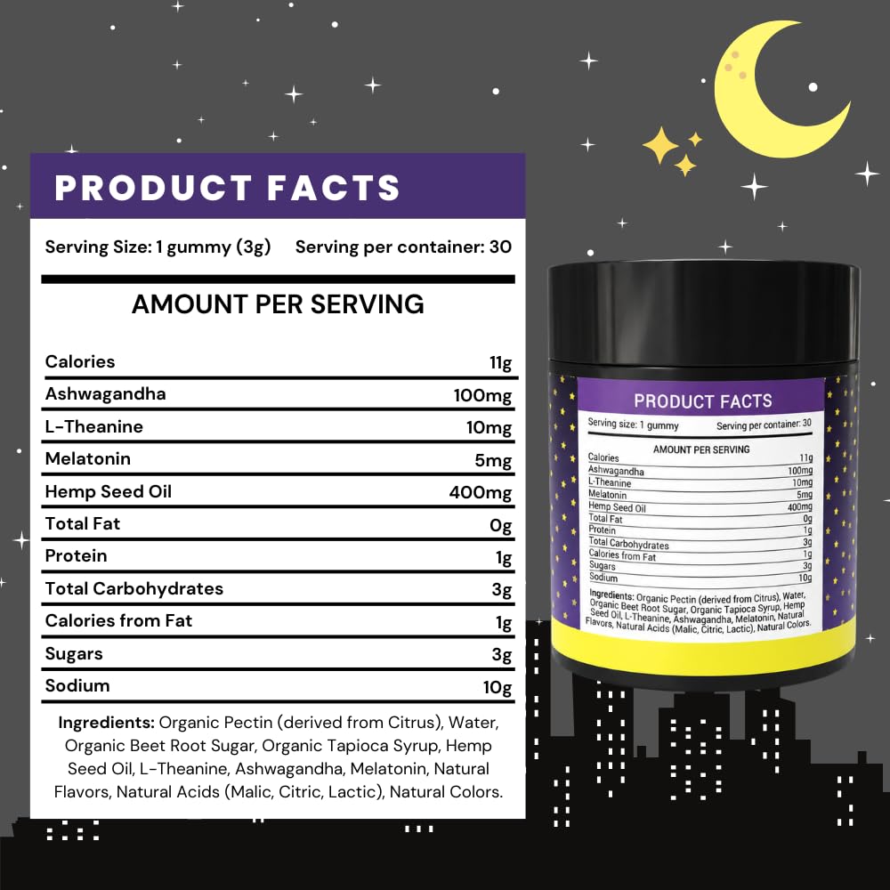 Stirling Sleep Gummies with Hemp Seed Oil Gummy 30 Count