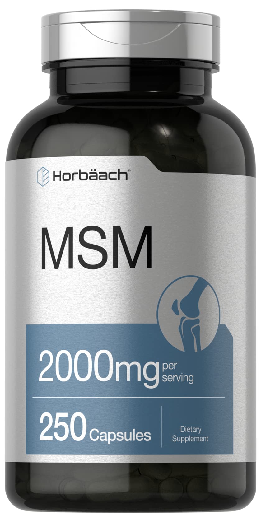 Horbäach MSM Methylsulfonylmethane 2000mg Capsule, 250 Capsules