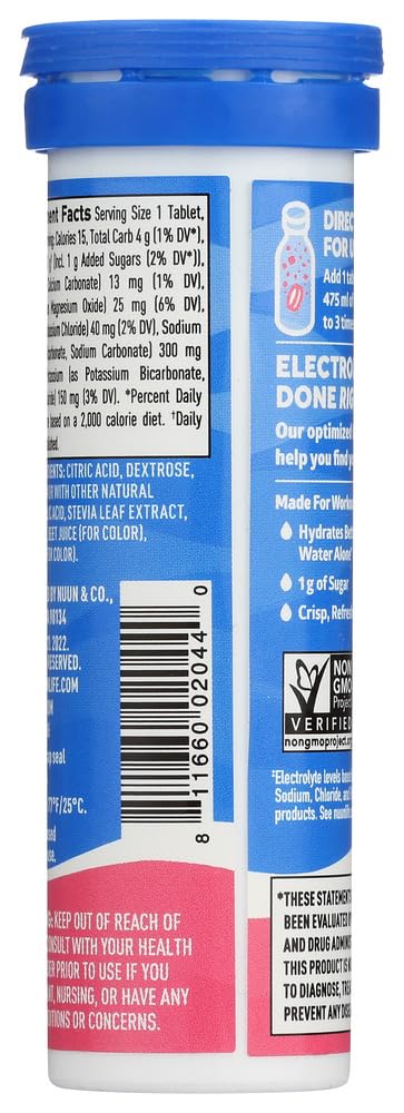 Nuun Active Citrus Fruit Electrolyte Enhanced Drink Tablets, 60 Tablets
