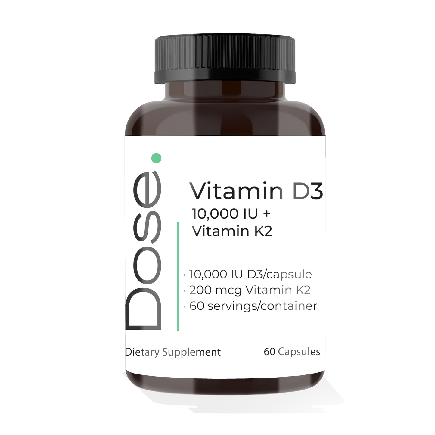 DOSE K2D3 Vitamin D3 Supplement Capsule 60 Count