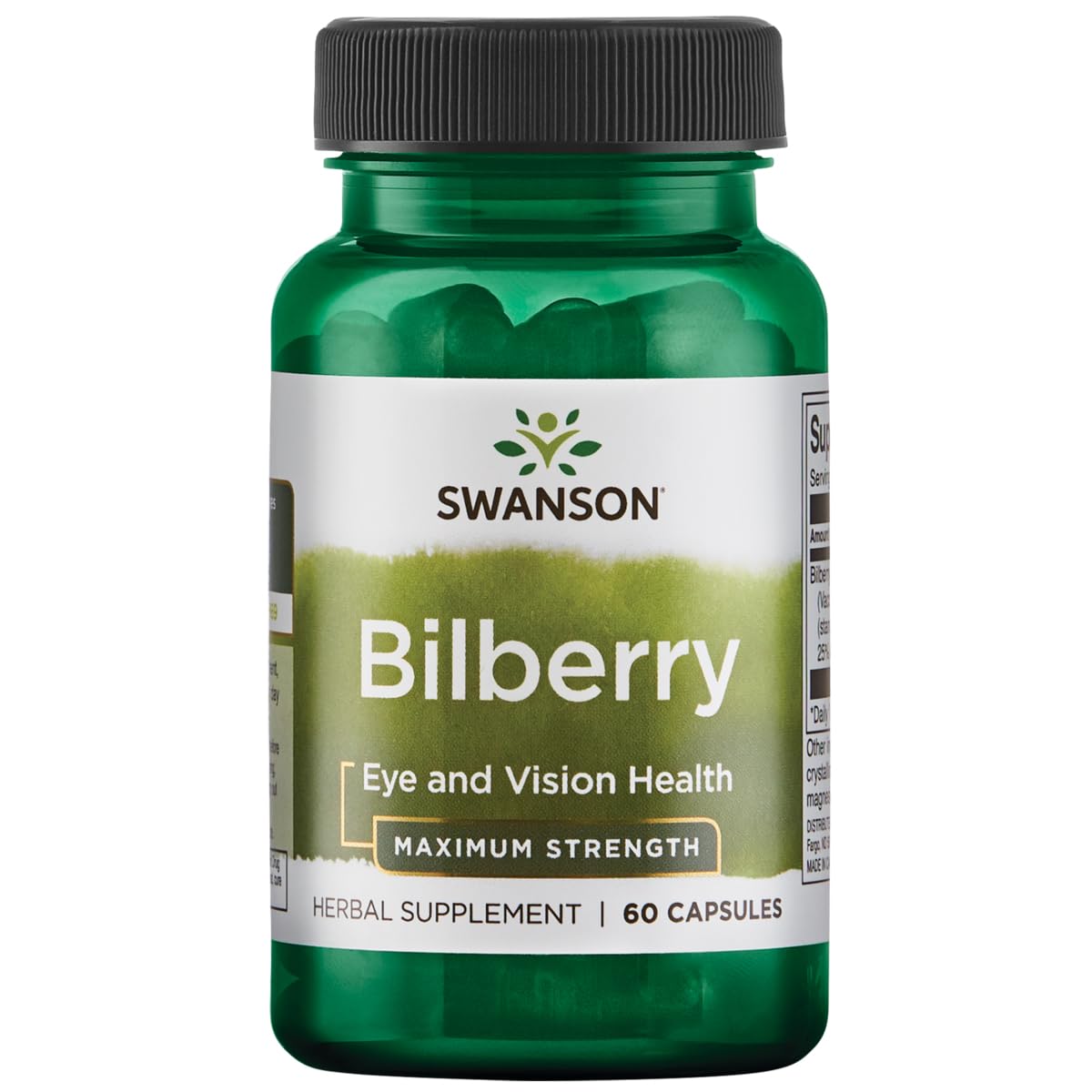 Swanson Maximum Strength Bilberry 250 mg Capsules, 60 Count