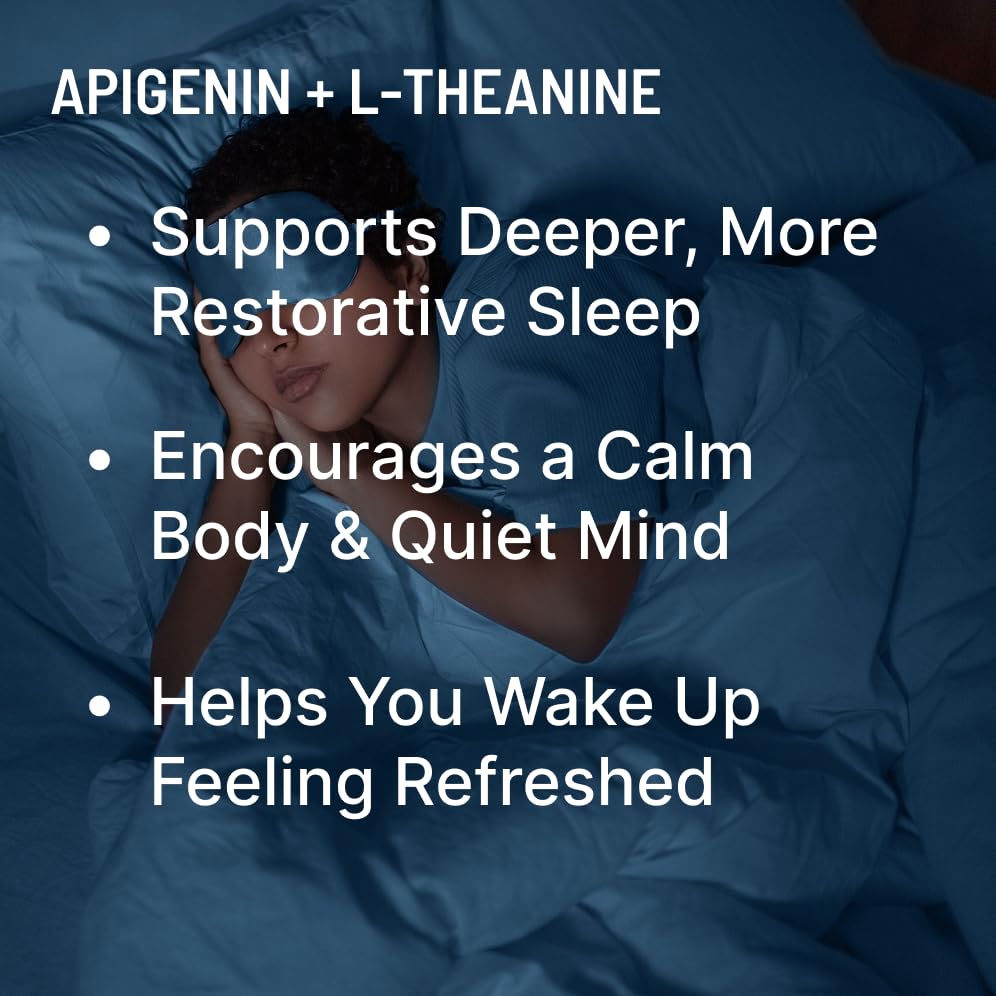 STACKED LAB Apigenin with L-Theanine for Better Sleep Capsules, 60 Capsules