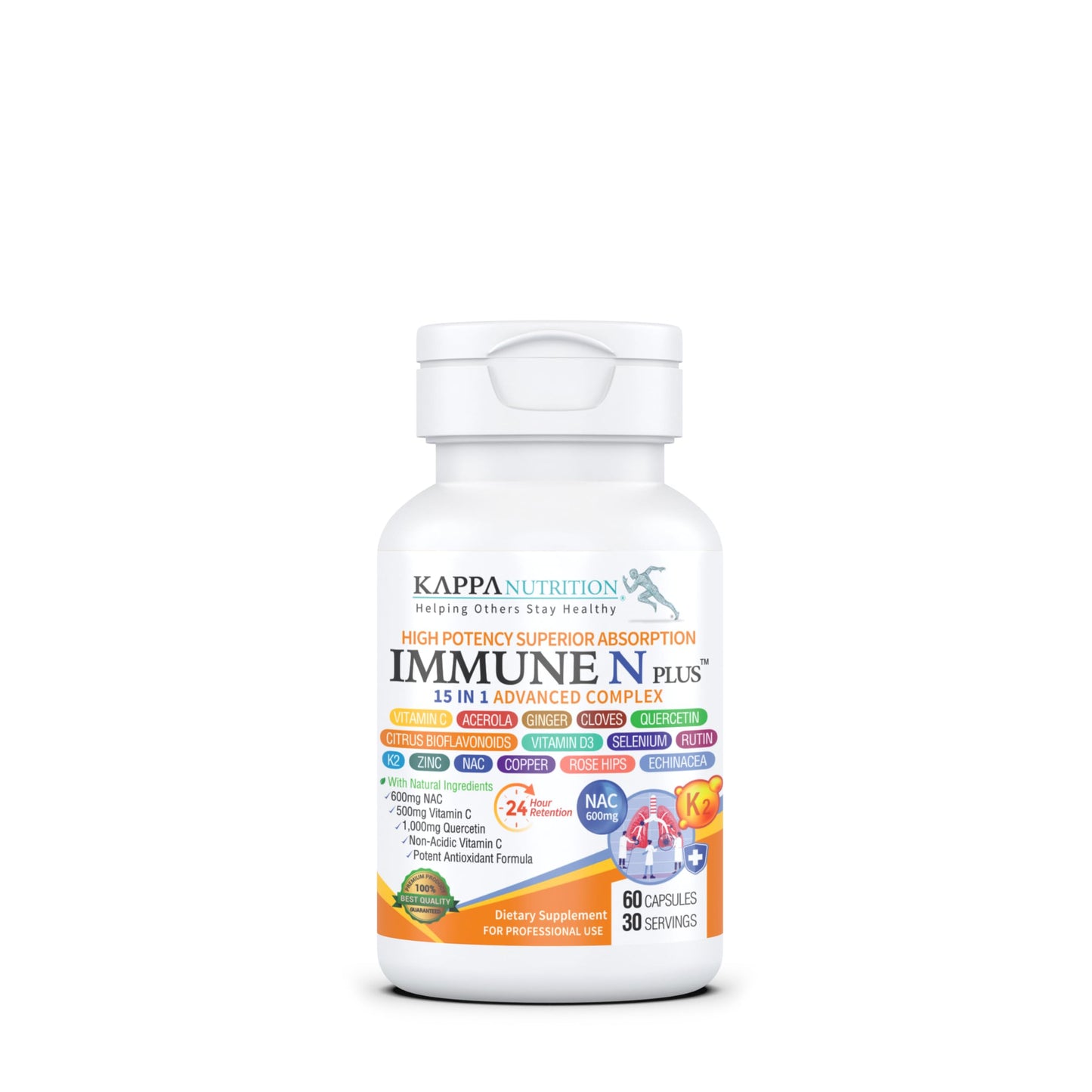 KAPPA NUTRITION Immune N Plus 15 in 1 Capsule, 60 Count