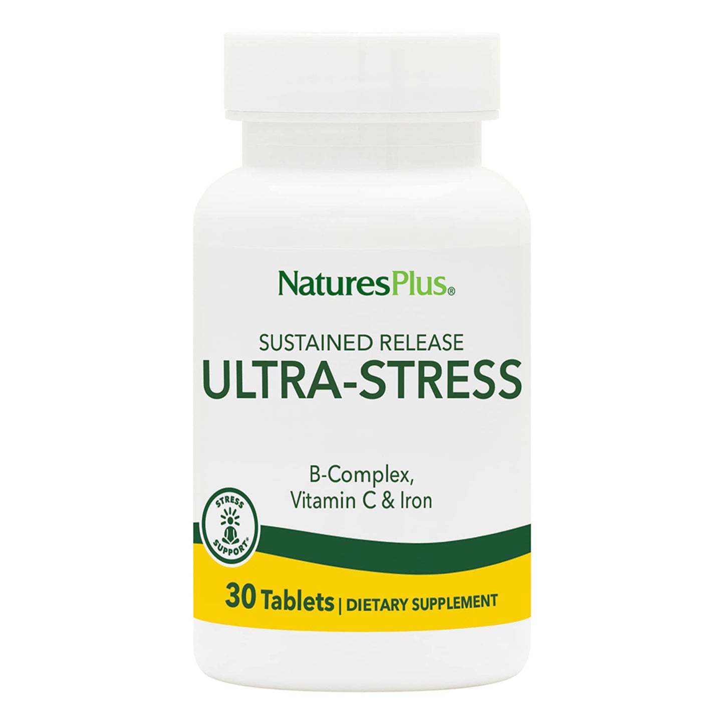 NaturesPlus Ultra-Stress with Iron Sustained Release Tablets, 30 Count