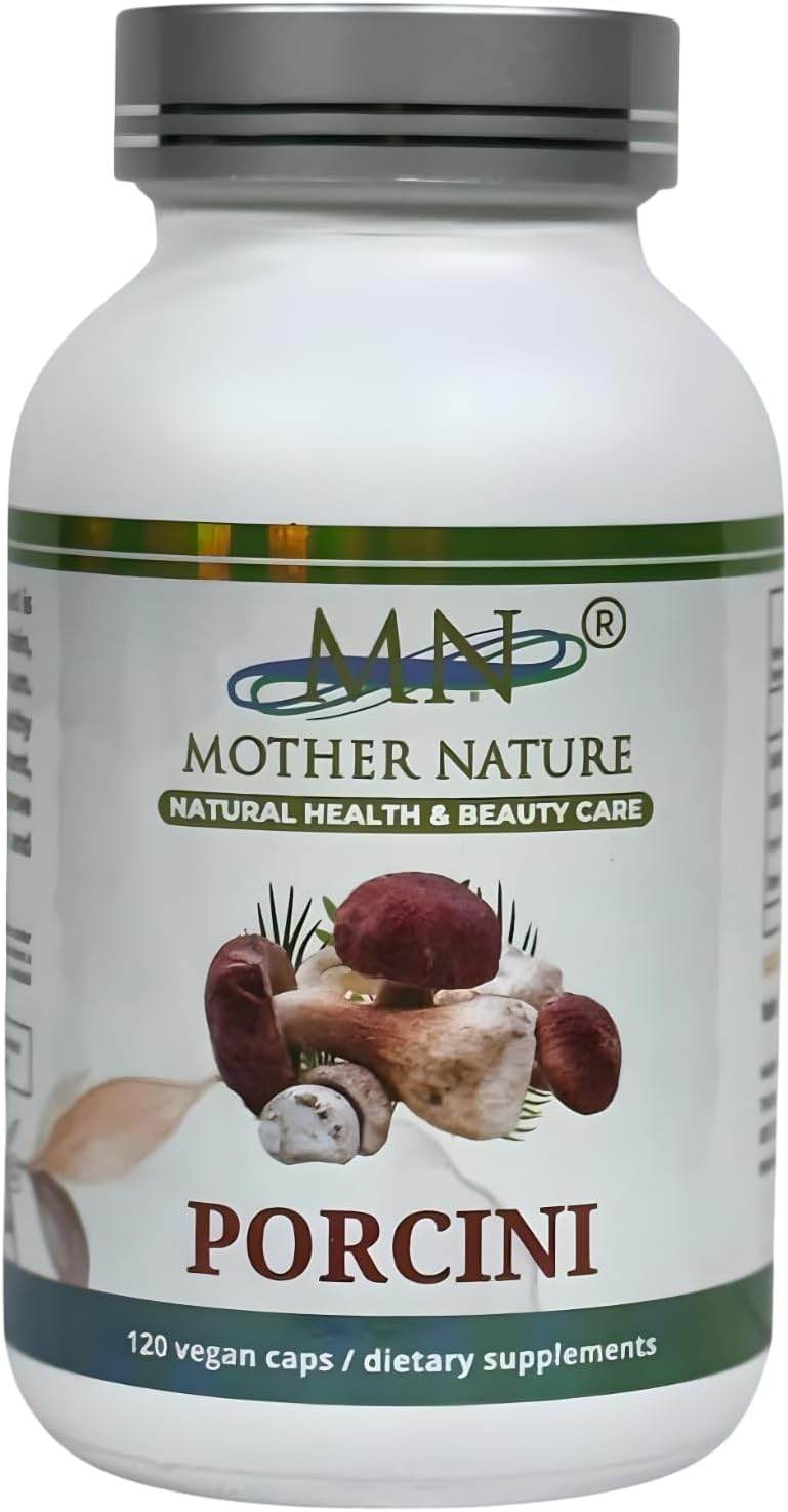 Mn Mother Nature Inc Porcini Mushroom Capsules 1000mg 120 Capsules