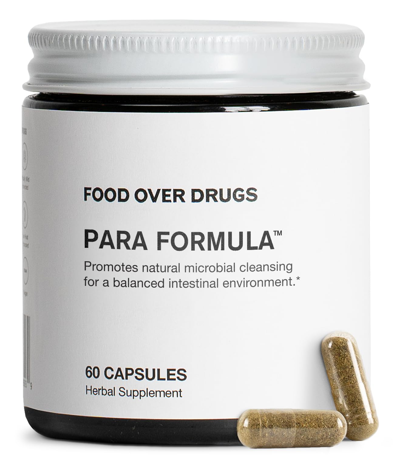 Food Over Drugs Para Formula Full Spectrum Herbal Cleanse for Humans Natural Intestinal Microbial Detox & Complete Body Cleanse Capsule, 60 Count