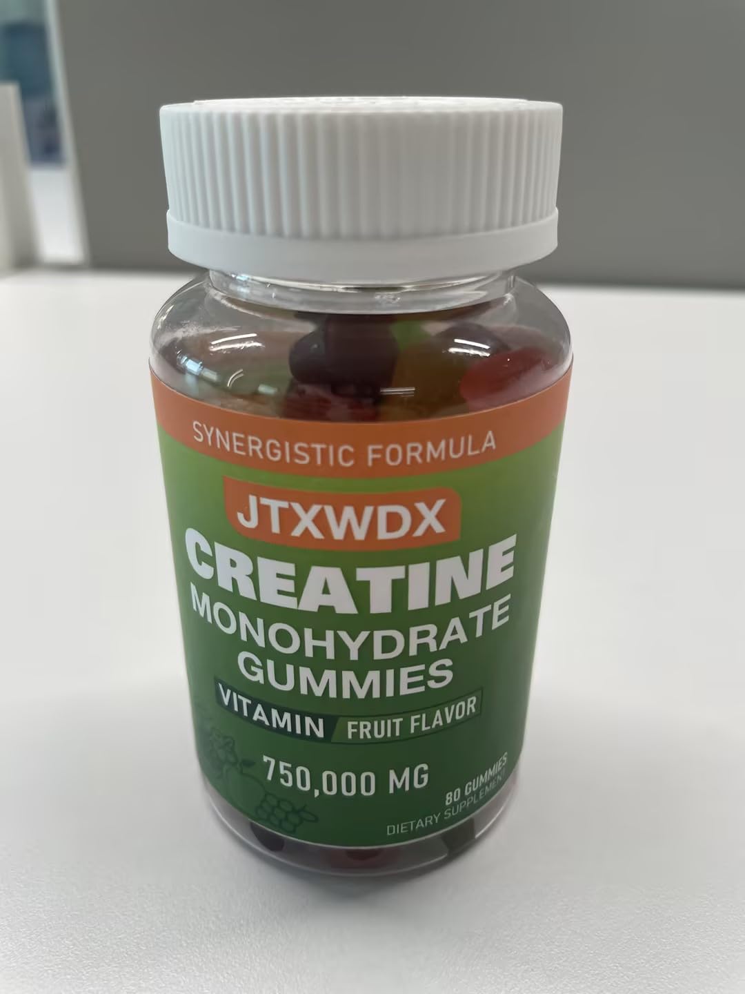 JTXWDX Creatine Monohydrate Gummies for Men Dietary Supplements 80 Count