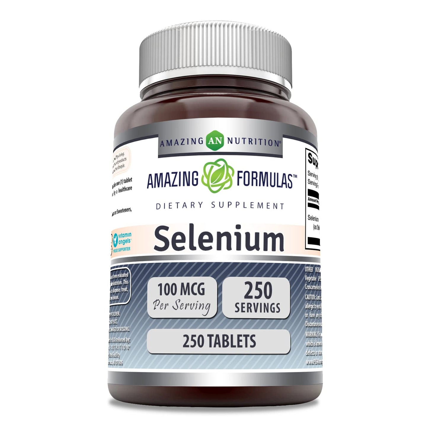 Amazing Nutrition Selenium Supplement 100 mcg per Serving 250 Tablets
