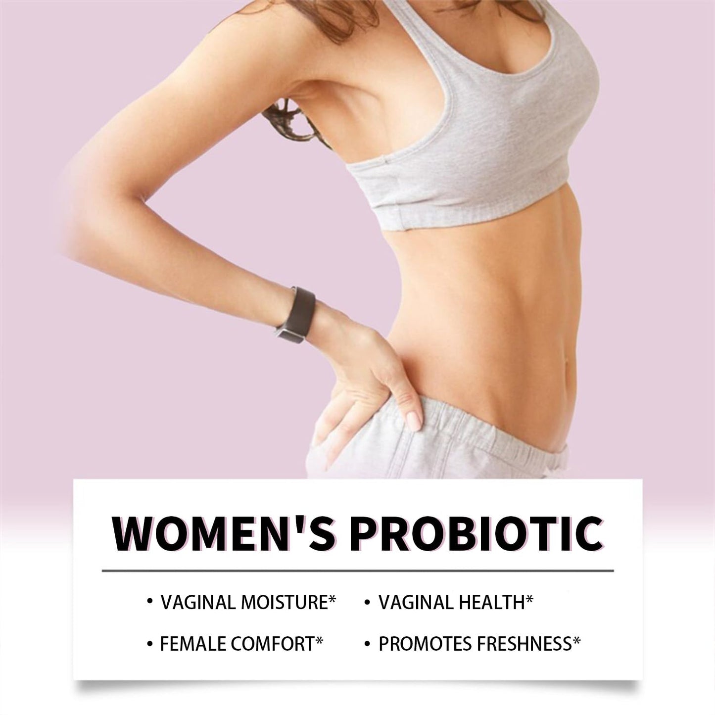 DERMAPURE Women's Vaginal Probiotic, Prebiotic & Postbiotic with Cranberry Extract & Vitamin C - Vaginal Health Supplement Capsule, 60 Count