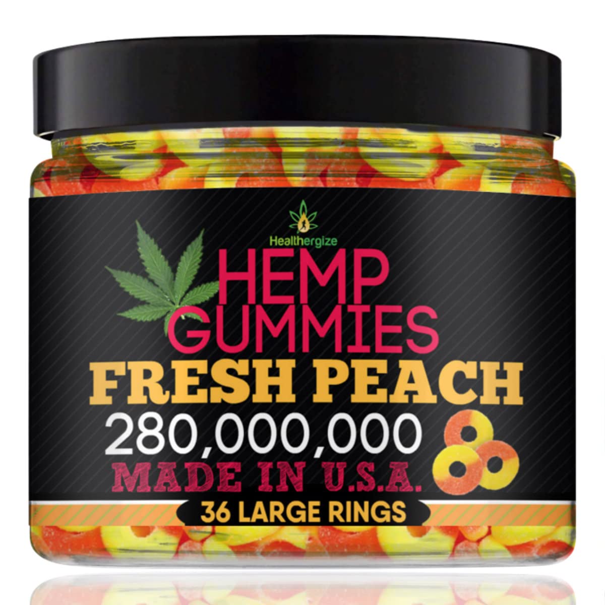 Healthergize Hemp Gummies Chewable 36 Count