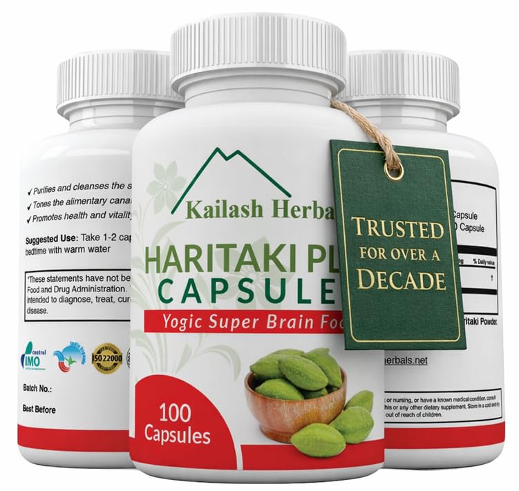 Kailash Herbals Haritaki Capsules, 100 Capsules
