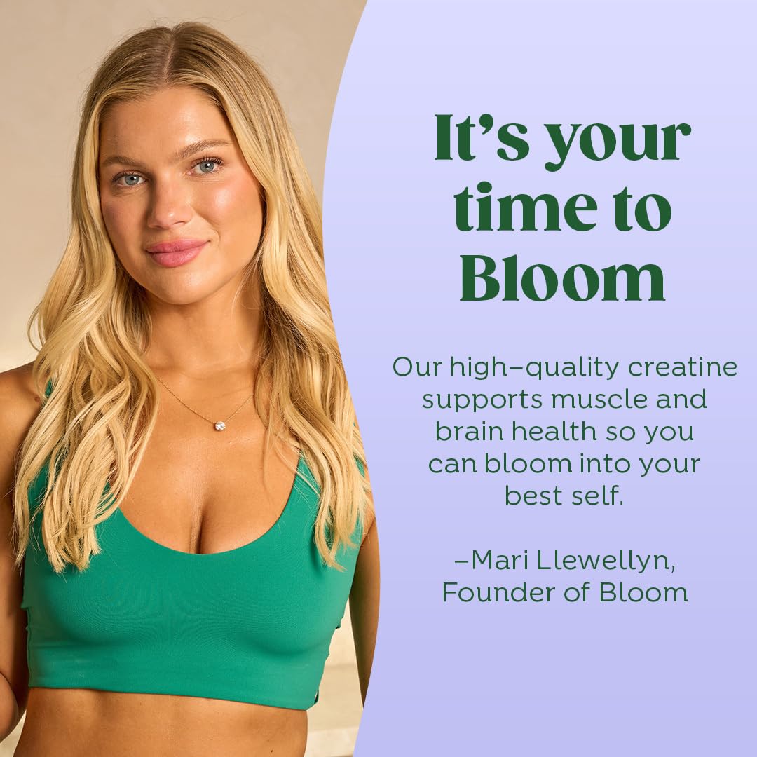 Bloom Nutrition Creatine Monohydrate Powder, 9 Servings