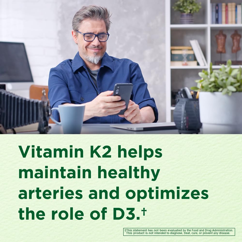 INNERVISNUTRITION Vitamin D3 5000 IU + K2 MK-7 100mcg, 60 Capsules