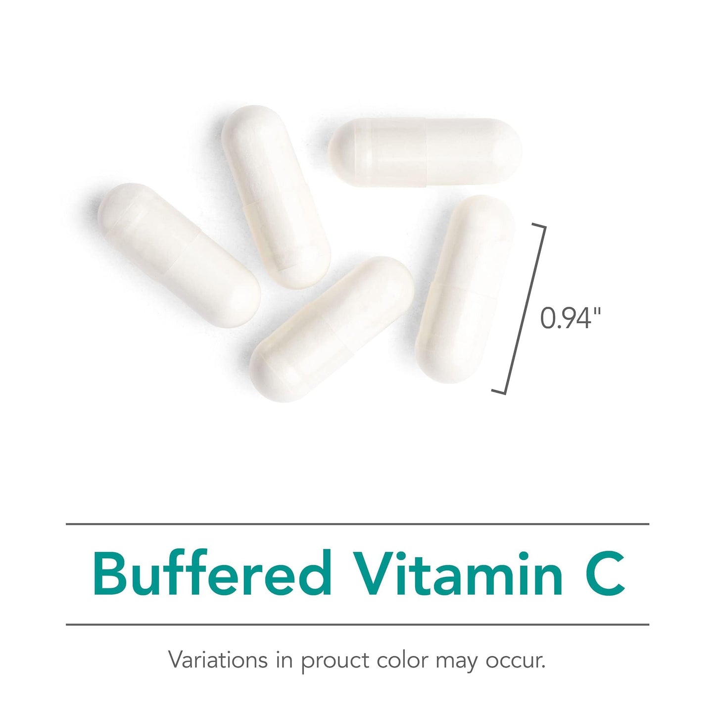 Allergy Research Group NutriCology Buffered Vitamin C 1000 mg Immune Support Vegetarian Capsules, 120 Count