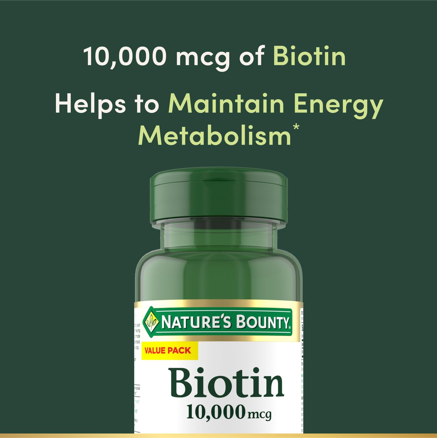 Nature's Bounty Biotin Hair Skin and Nails Vitamins 180 Softgels
