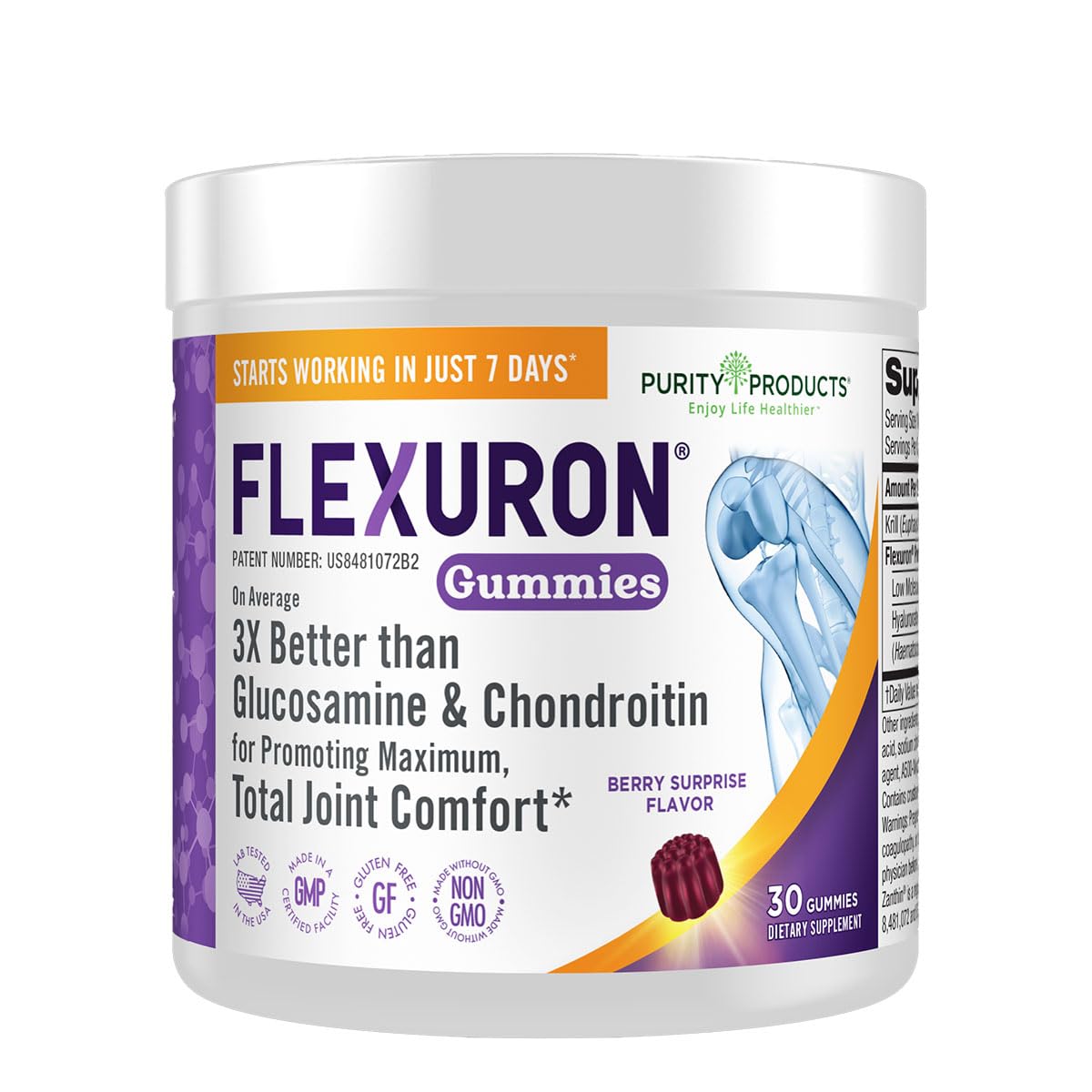 Purity Products Flexuron Gummies Joint Formula 30 Gummies
