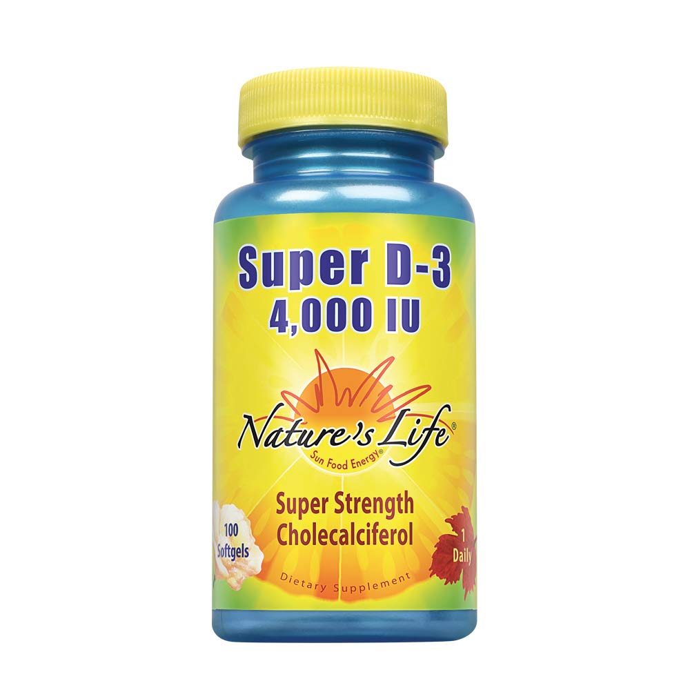 Nature's Life Super D-3 4000 IU High Potency Vitamin D Supplement Softgel 100