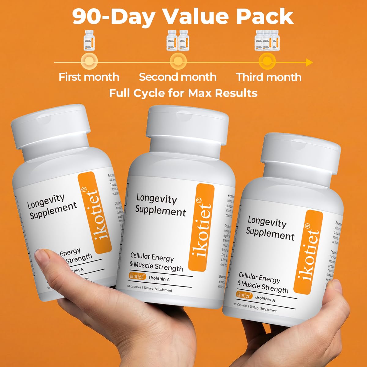 Ikotiet Urolithin A 500mg Capsules, 180 Capsules