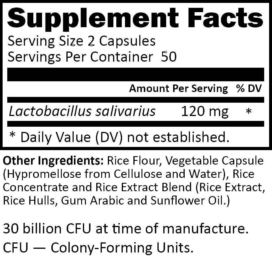 R-Garden L. Salivarius Capsules 100 Count
