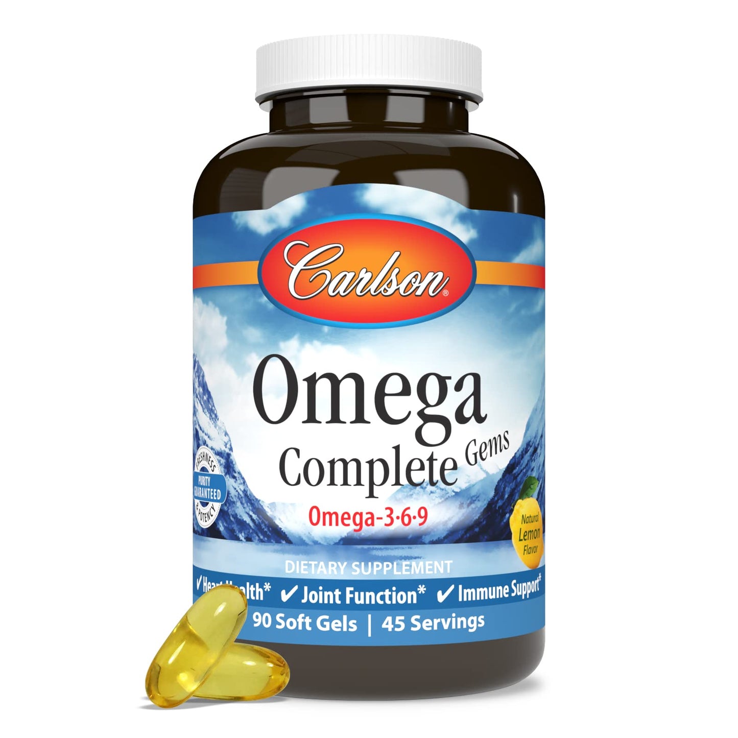 Carlson Omega Complete Gems Omega-3-6-9 Complete Omega Blend Softgels 90 Count