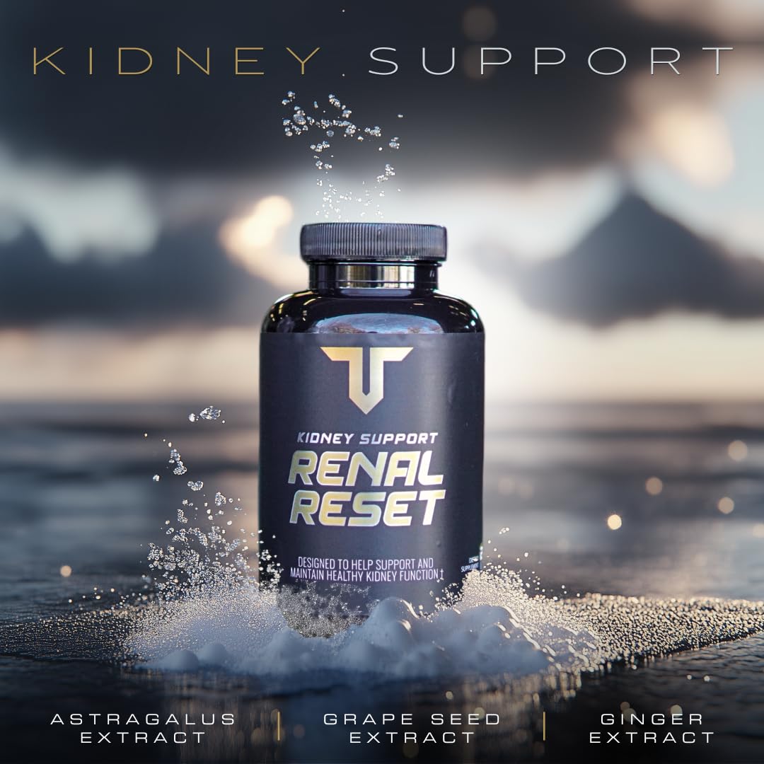 Troponin Nutrition Renal Reset Kidney Support Organic Astragalus Powder Grape Seed Extract Ginger Extract Capsules 210