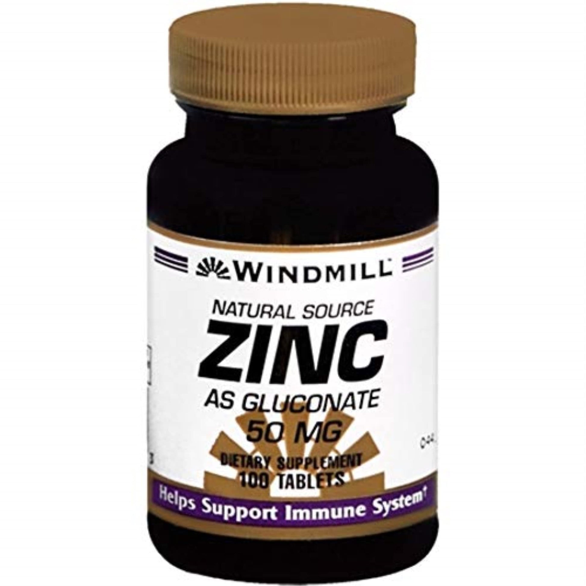 Windmill Zinc Gluconate 50 mg Tablet, 100 Count