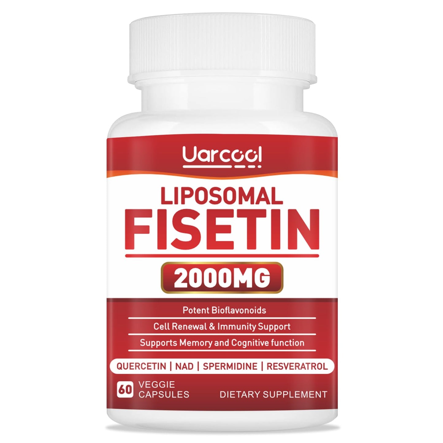 Uarcool Fisetin 2000mg Supplement Capsule, 1 Count