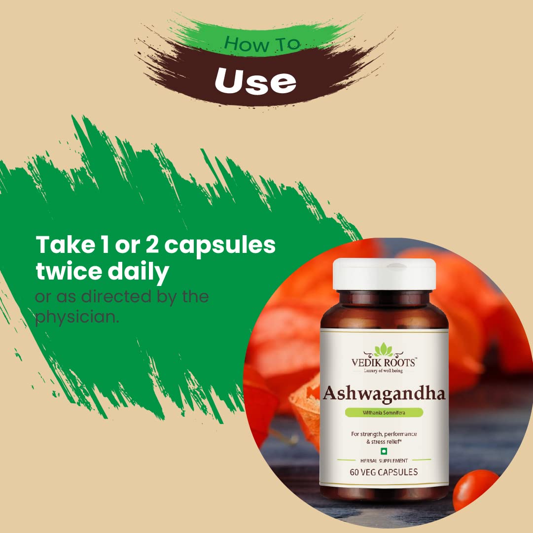 VEDIKROOTS Ashwagandha Capsules 1 Pack