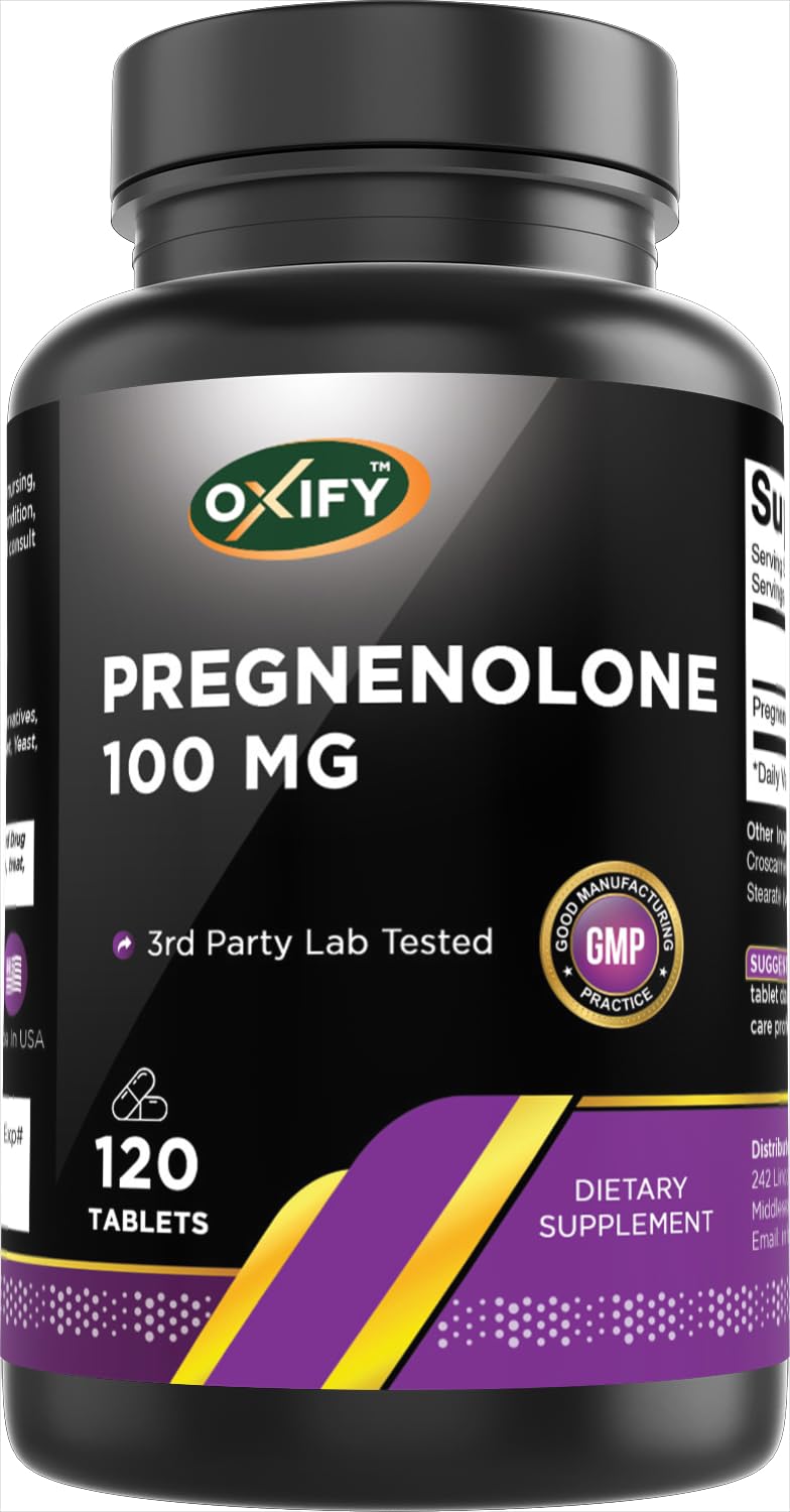 Oxify Pregnenolone 100 mg Tablets, 120 Count