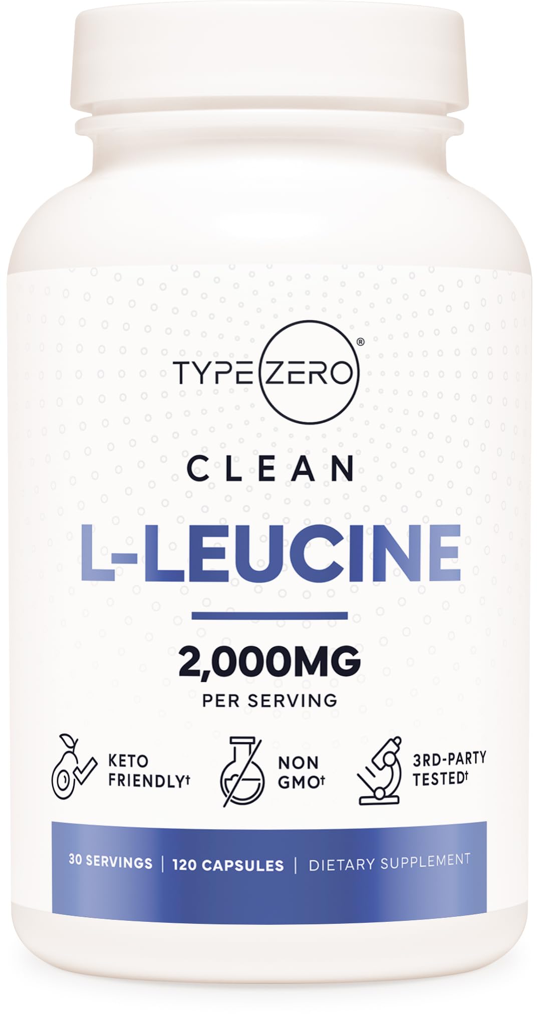 Type Zero L-Leucine Capsules, 120 Count
