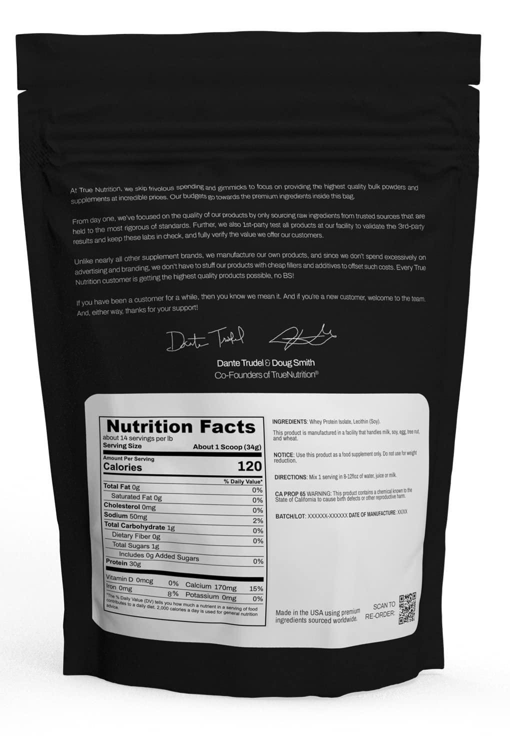 True Nutrition Whey Protein Isolate Powder 16 Servings