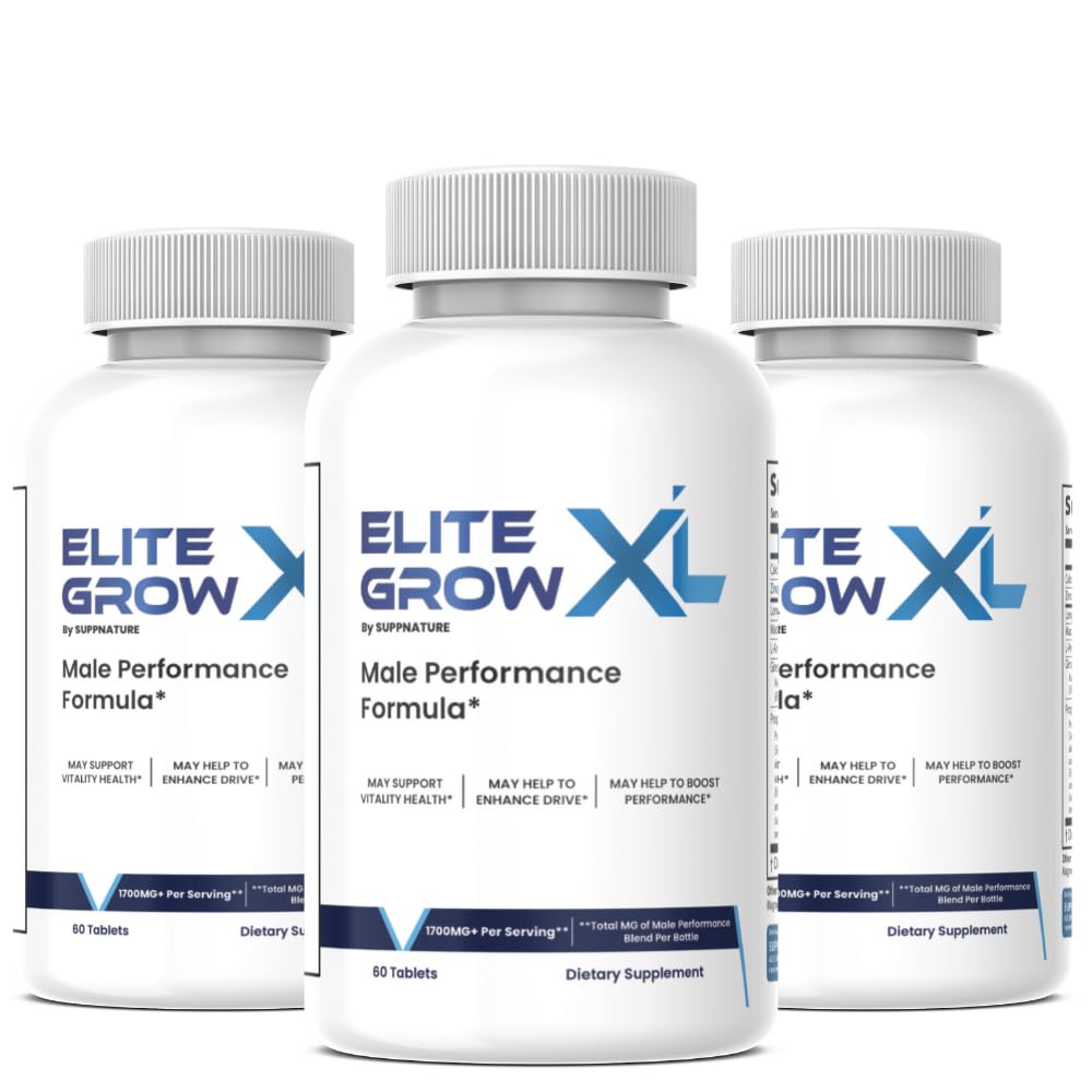 SuppNature Elite Grow XL Tablets for Men 180 Count