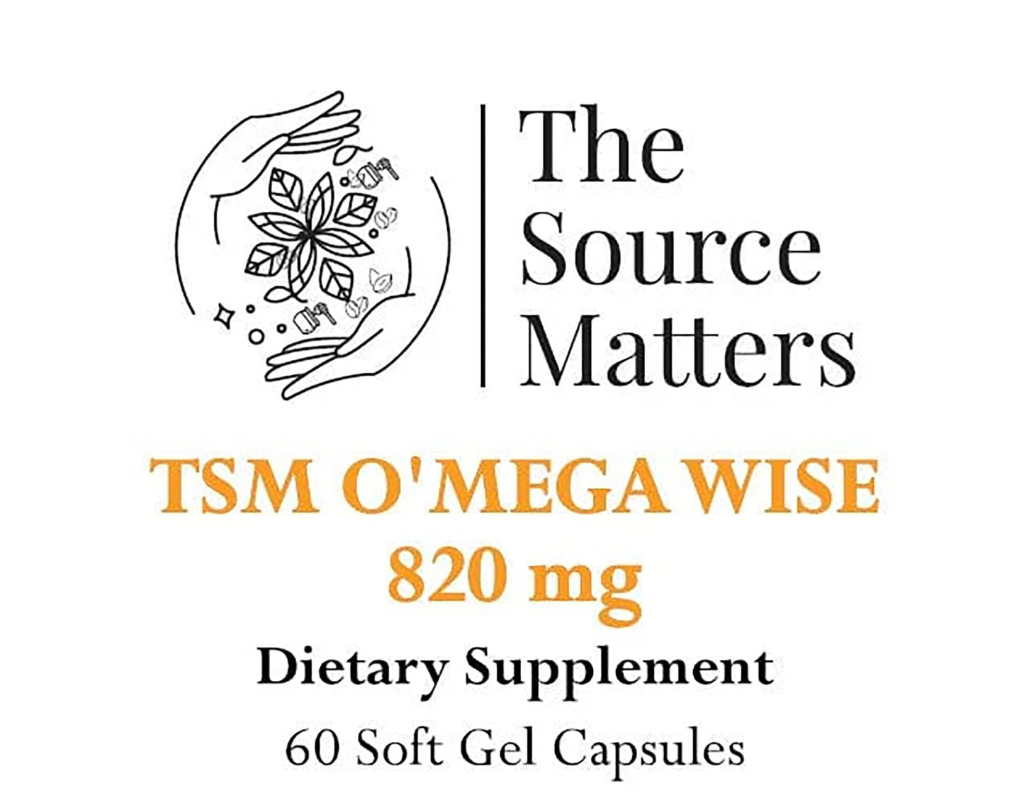 THE SOURCE MATTERS O'MEGA Wise - 820mg High-Concentration Omega-3 Fish Oil with EPA, DHA, DPA Softgel 60