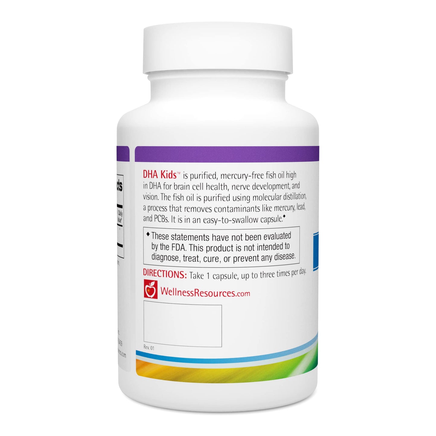 Wellness Resources DHA Kids - Sugar Free Omega 3 for Children - Mercury-Free Fish Oil - Brain Health & Immunity Support - Eye and Nerve Support - 90 Capsules