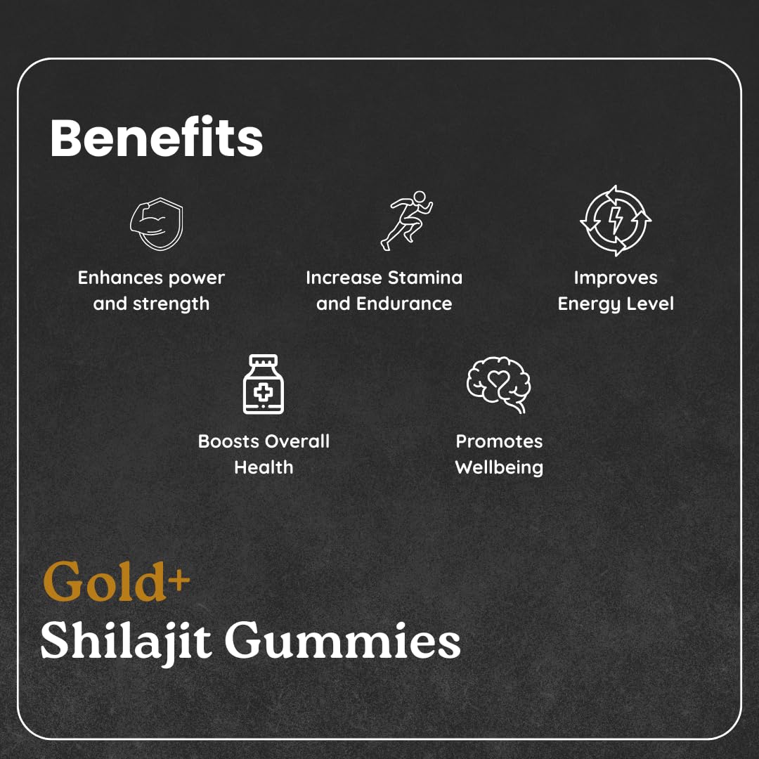 ROOTIVE Shilajit Gummies with Ashwagandha, Safed Musli & Gokshura, 60 Vegan Gummies
