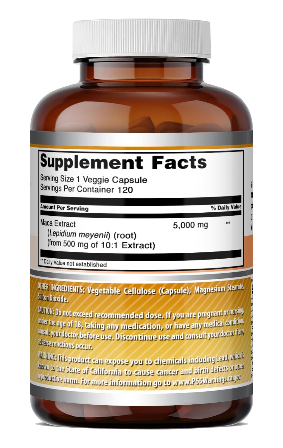 Amazing Nutrition Maca 500 mg 10:1 Extract Capsule 1 Count
