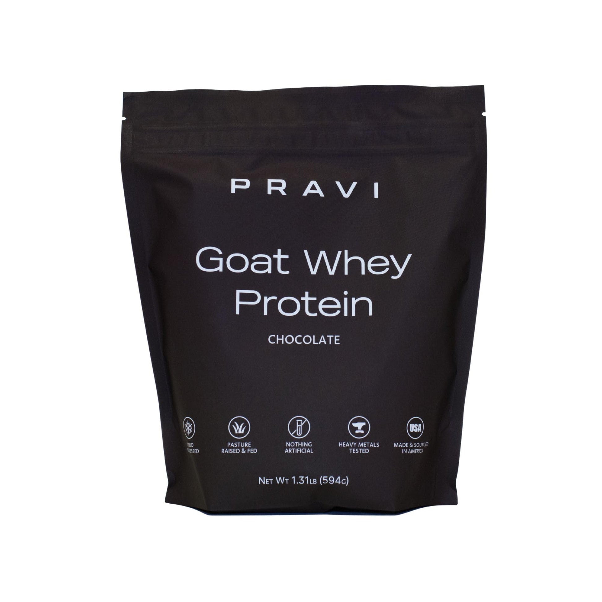Pravi Nutrition Pure Goat Whey Protein Powder, 20 Servings