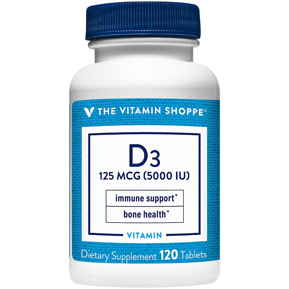 The Vitamin Shoppe Vitamin D3 5000IU Tablet 120