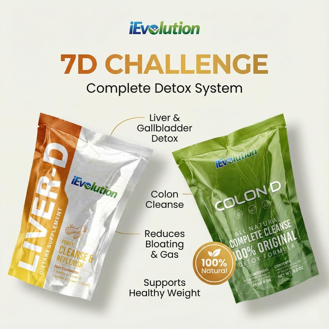 iEvolution 7D-Challenge Detox Kit Liquid & Powder, 10