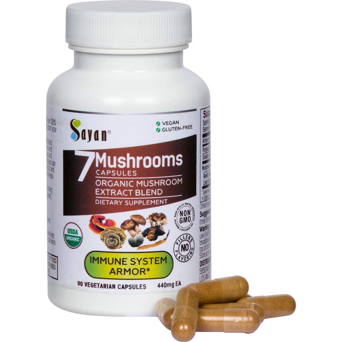 Sayan 7 Mushroom Extract 90 Capsules