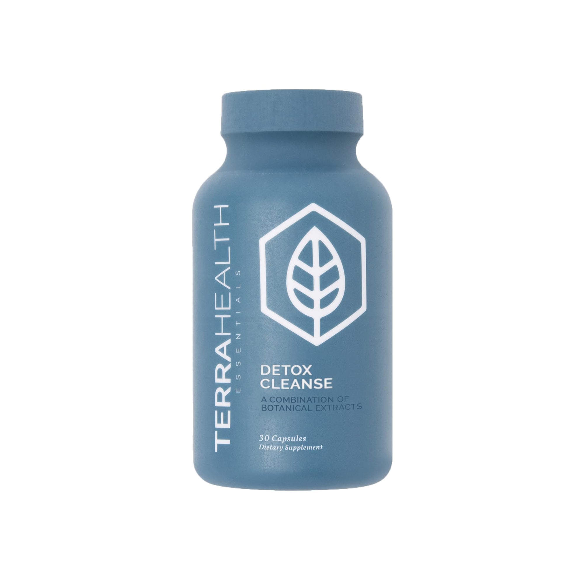Terra Health Essentials Detox Cleanse for Women and Men - Support Gut Health and Digestion with Psyllium Powder and Turmeric Extract Capsules, 30 Count